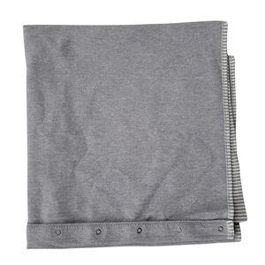 Lululemon Vinyasa Rulu Scarf Gray White Stripe Wrap Yoga Snap Closure Athleisure